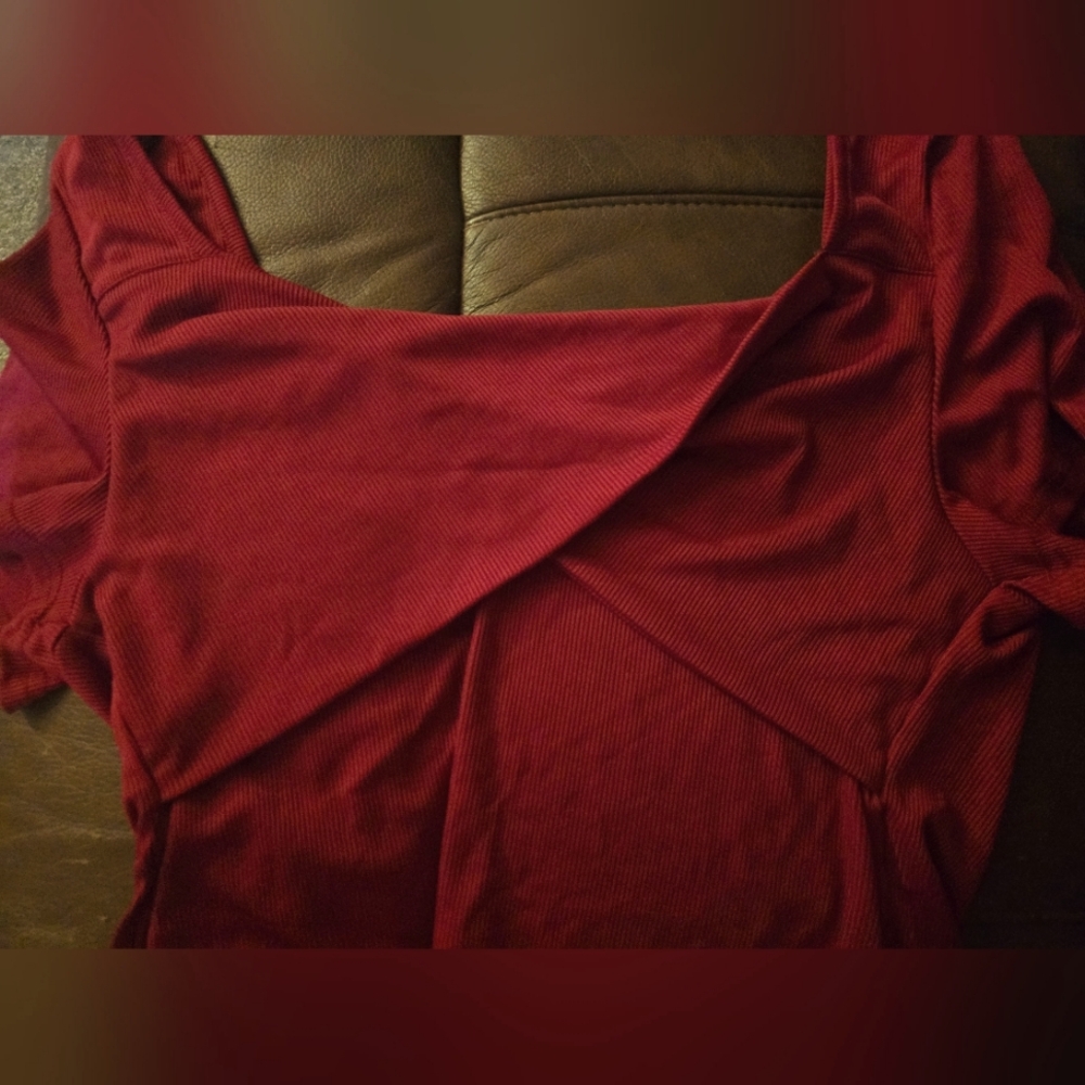 Plus Size Dressy Red Shein Crop Top